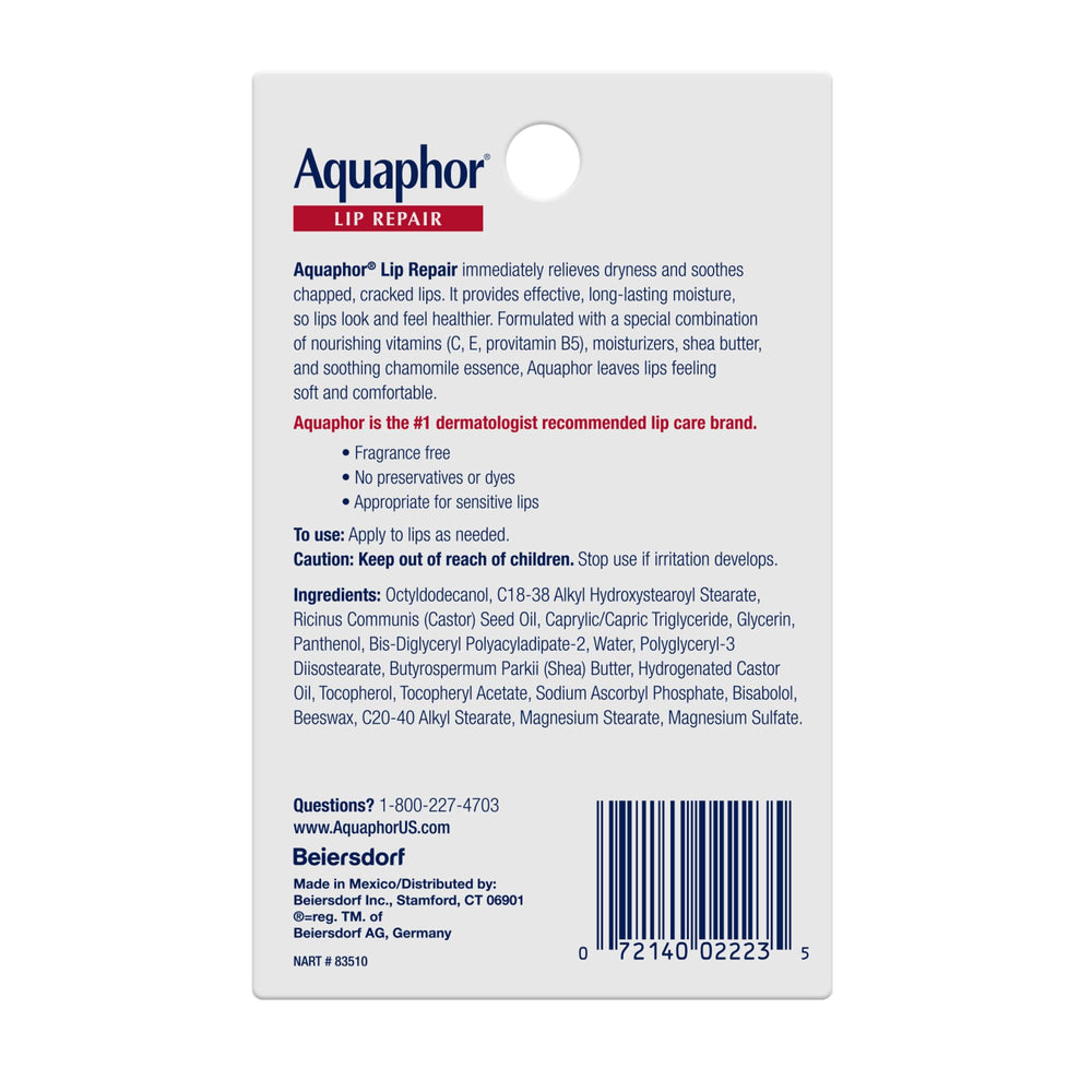 Textura nutritiva de Aquaphor Lip Repair con manteca de karité.