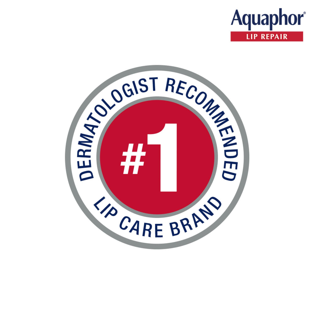 Aplicación en labios con Aquaphor Lip Repair, sensación calmante.