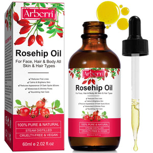 A r b c r n aceite rosa mosqueta rostro en botella para hidratación suave