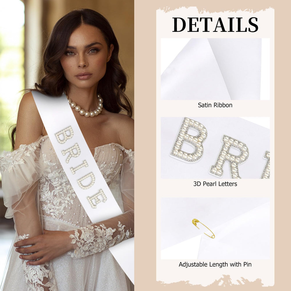 Araluky cinta satín con perlas brillantes para un look glamoroso.