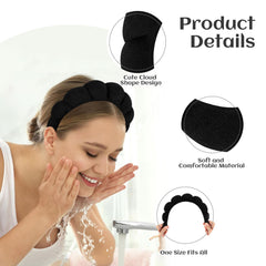Diadema Araluky para spa, felpa suave, ideal para secar y recoger el cabello.