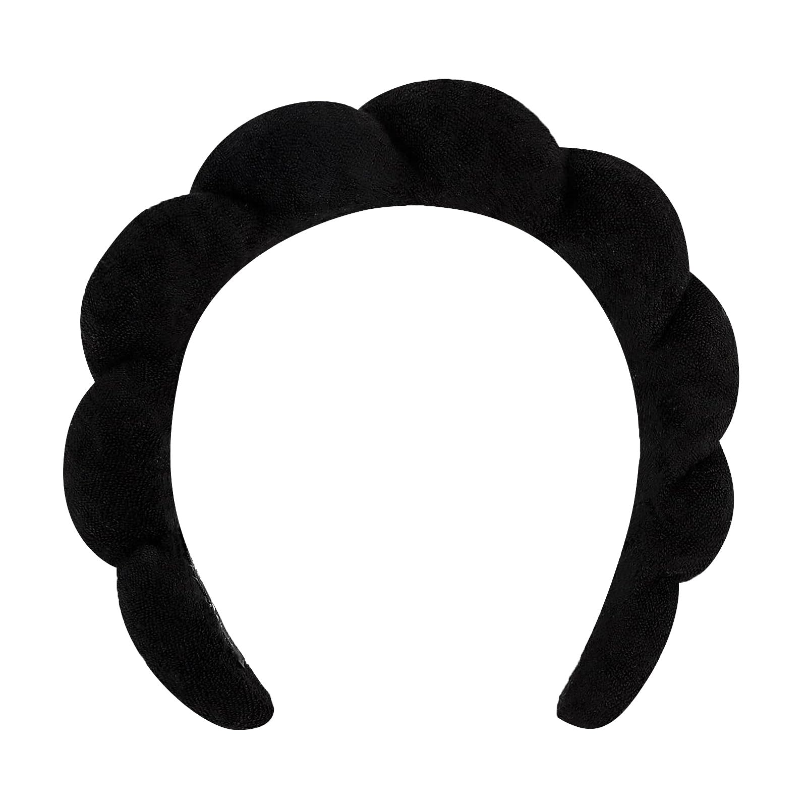 Diadema Araluky para spa, frente, mantiene el cabello seco durante el lavado facial.