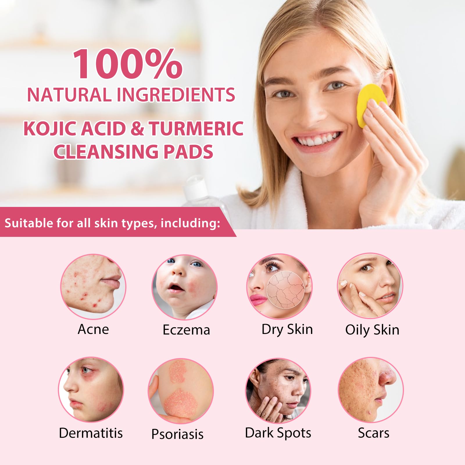Discos Arbcrn con exfoliacion doble cara para piel suave y renovada.