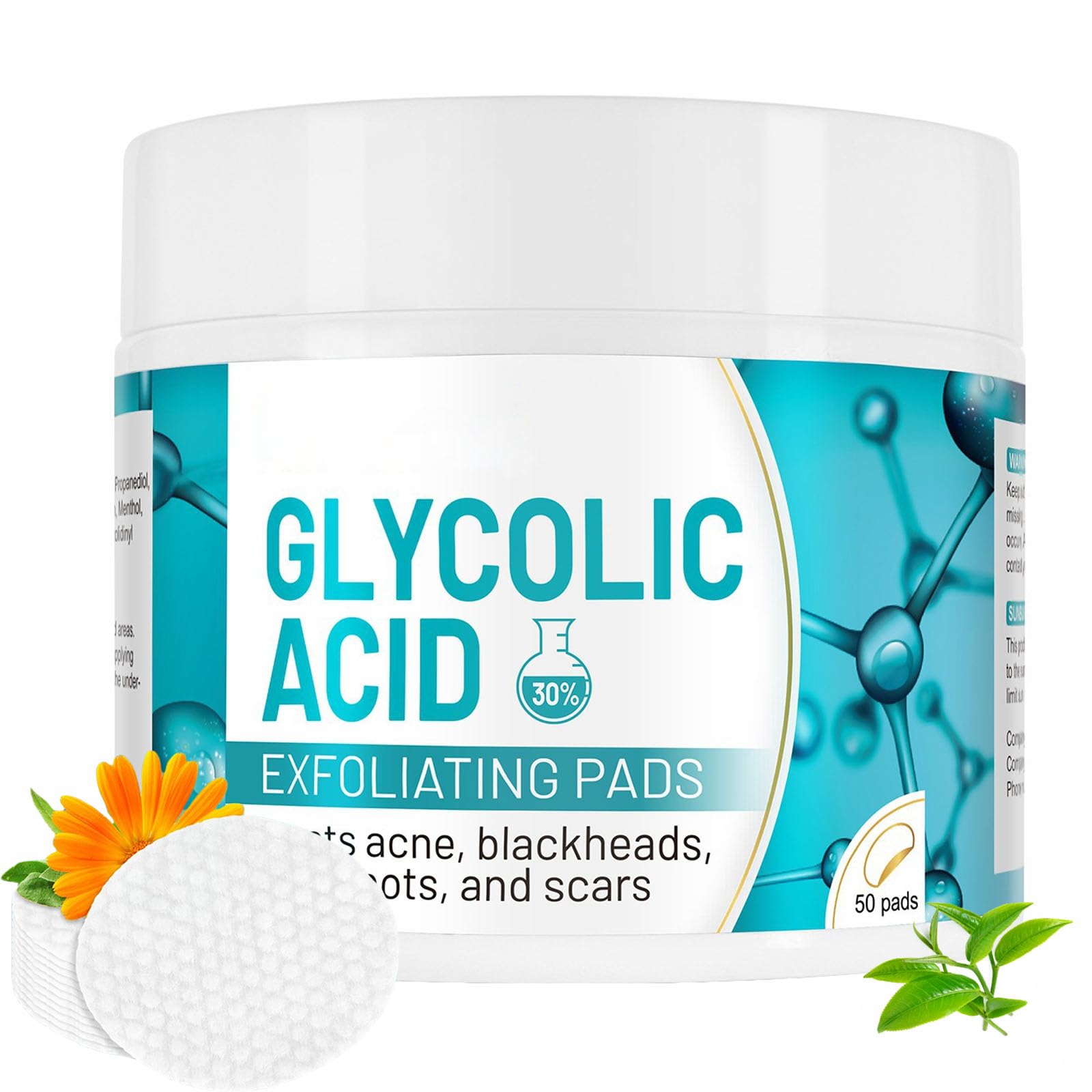 ARCHIDATE discos exfoliantes con ácido glicólico 30% para renovar la piel