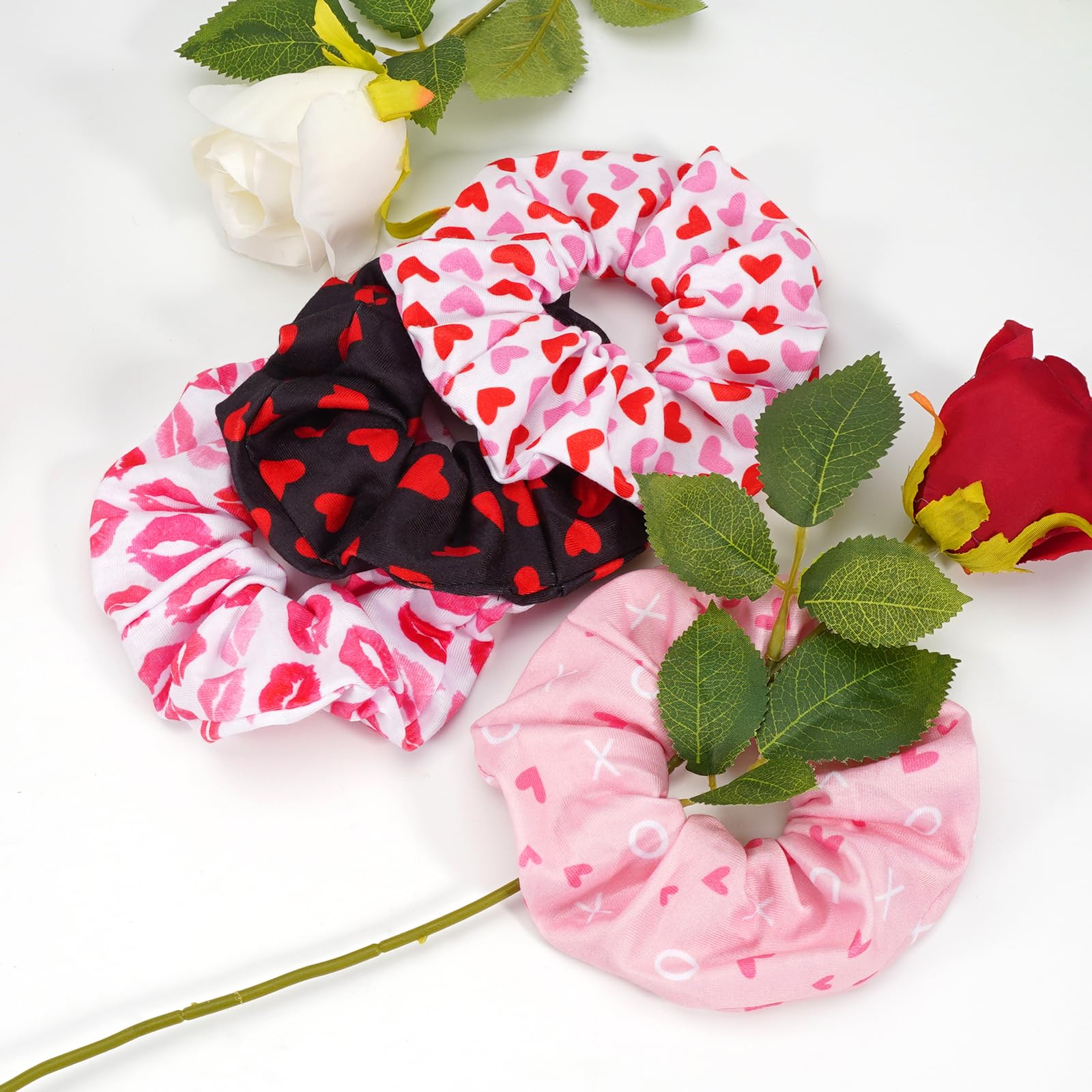 Ardorchid XOXO lazos para cabello, Corazón Rojo, ideal para look romántico diario.