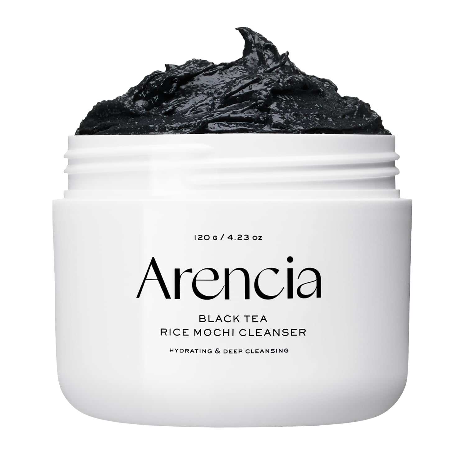 ARENCIA limpiador Mochi Arroz Té Negro: botella para uso diario y cuidado de poros.