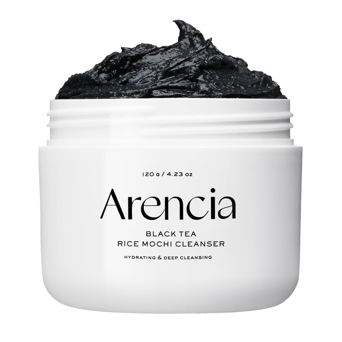 ARENCIA limpiador Mochi Arroz Té Negro: botella para uso diario y cuidado de poros.