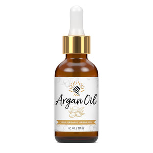 Argan Cosmetics botella de aceite de argán orgánico para hidratación profunda.