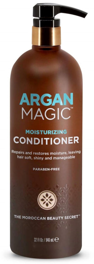 Argan Magic: botella del acondicionador hidratante desenreda y suaviza el cabello