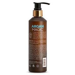 Argan Magic crema definidora, envase doble, facilita peinado y control del frizz.