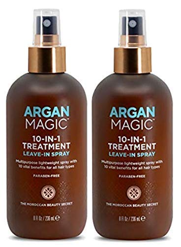 Envase de Argan Magic hecho en EE. UU. para cuidado de la melena.