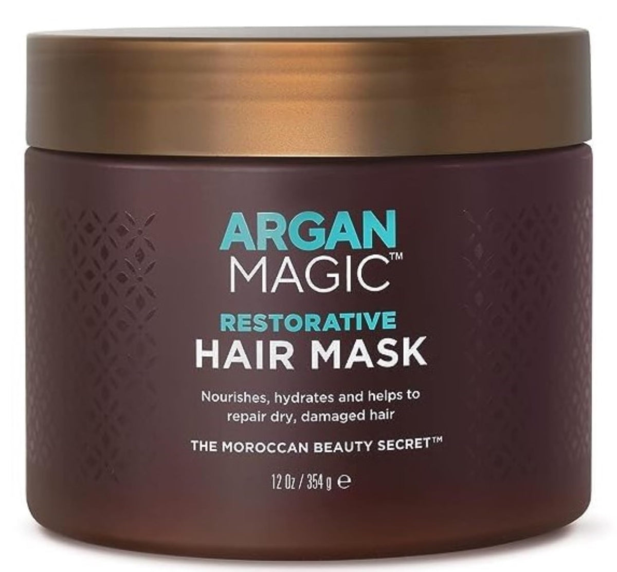 Argan Magic Mascarilla Restauradora Capilar, nutrición profunda para cabello dañado.