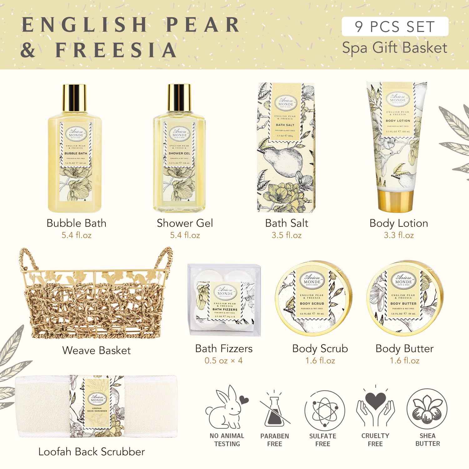 Gel de ducha ArioseMonde con fragancia pera inglesa y freesia para despertar sentidos