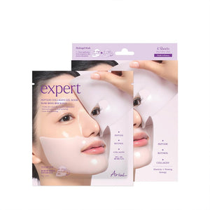 Ariul Expert Peptide Collagen Gel Mask, frente: efecto firmeza e hidratación inmediata.