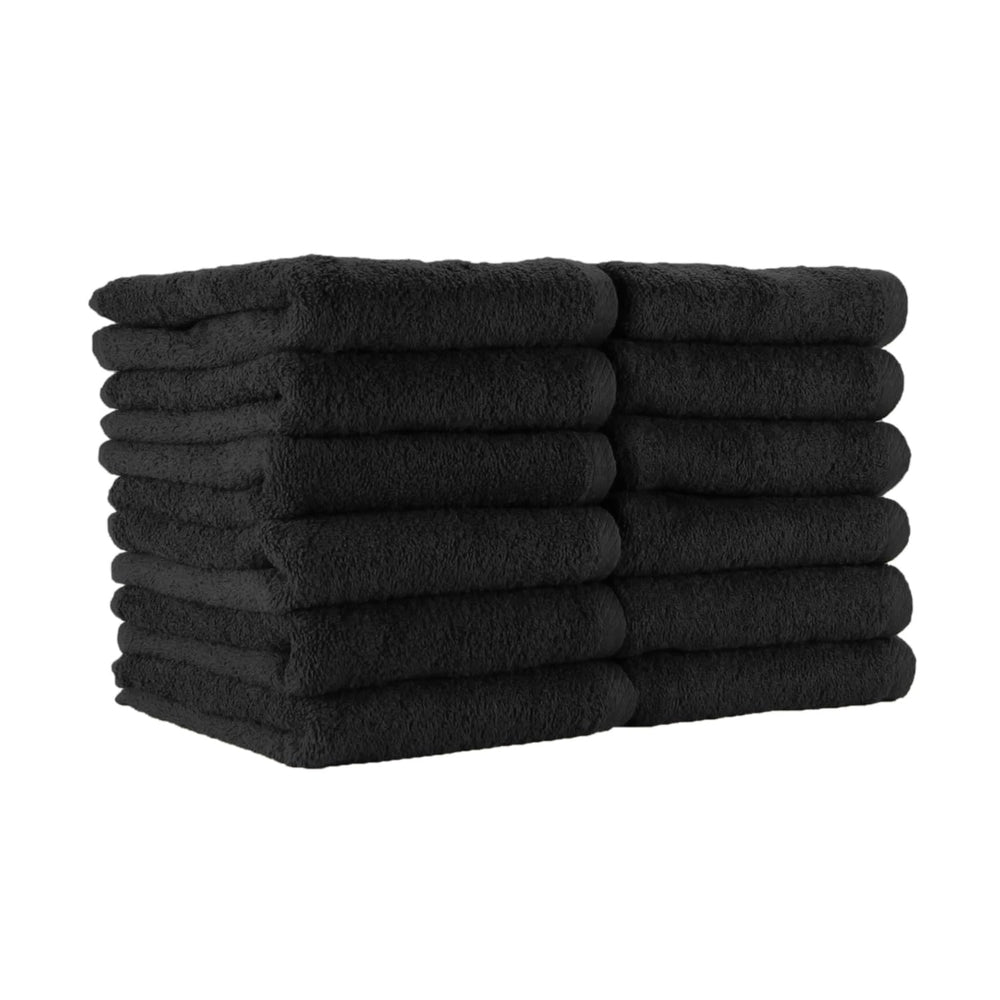 Toallas Arkwright para salón, negro, 16x27, alta absorción y secado rápido.