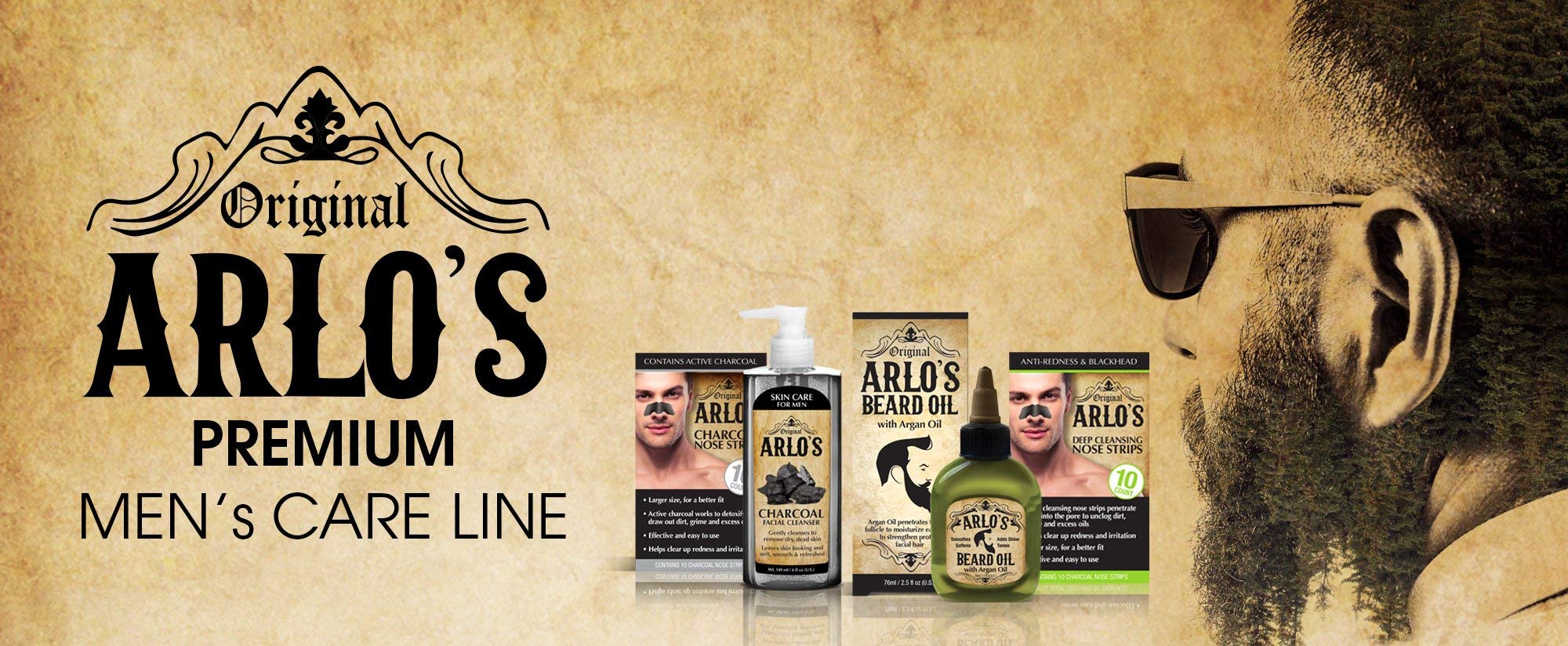 Aplicación en barba con Arlo's Barba Original, sensación refrescante y calmante.