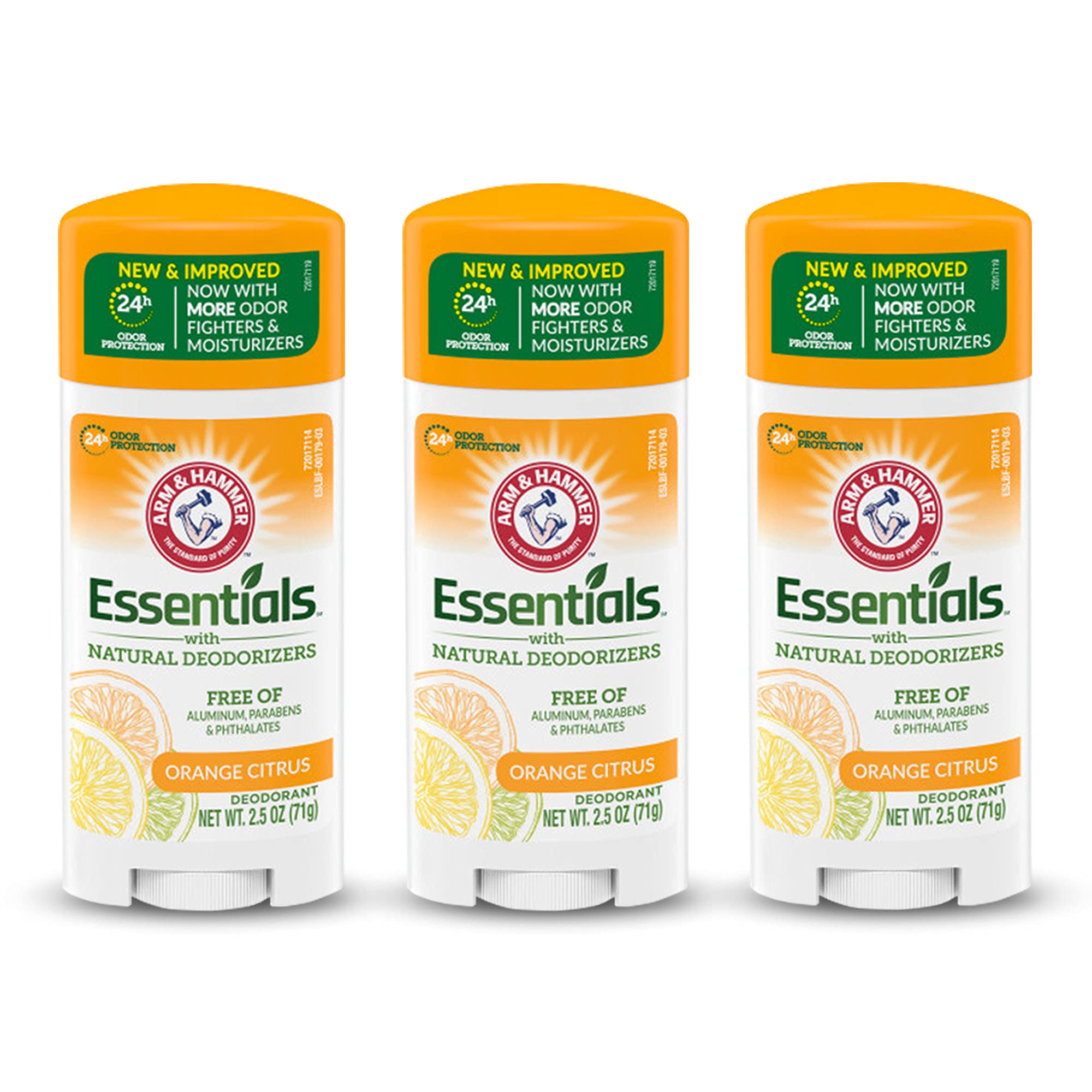 ARM & HAMMER Essentials desodorante naranja cítrico en barra sólida para uso diario