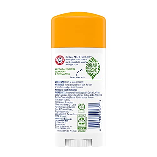 ARM & HAMMER Essentials desodorante naranja cítrico pack de tres unidades para casa