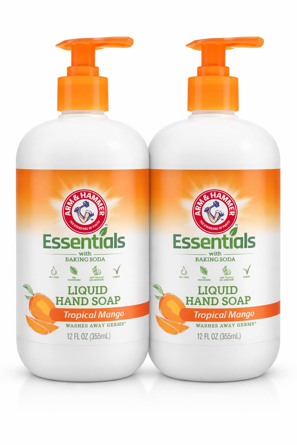 Arm & Hammer Essentials jabón líquido para manos con bomba para dispensación fácil.