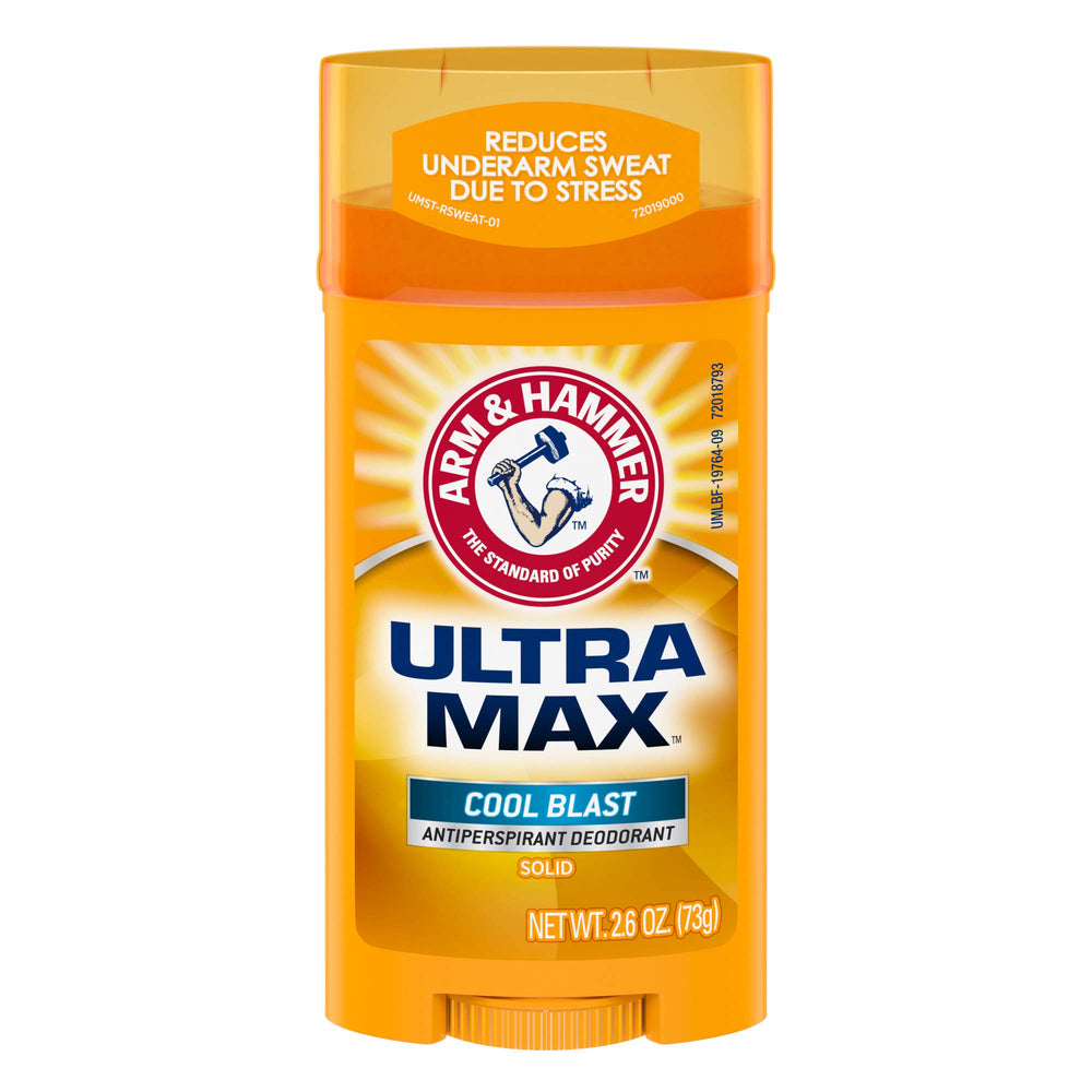 Arm & Hammer Ultra Max desodorante solid Cool Blast: empaque compacto para uso diario