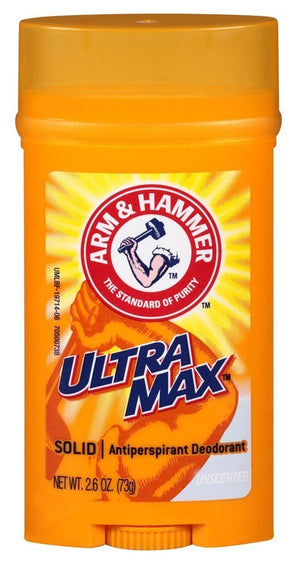 Arm & Hammer Ultramax desodorante invisible en barra, sin fragancia, protección de 48 horas.