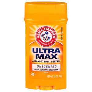 Arm & Hammer ULTRAMAX Desodorante Invisible sin fragancia, protección diaria para uso cómodo.