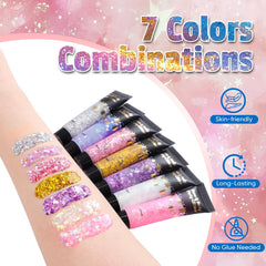 AROIC glitter con aplicación fácil para niños, ideal para caras y prendas sin esfuerzo.