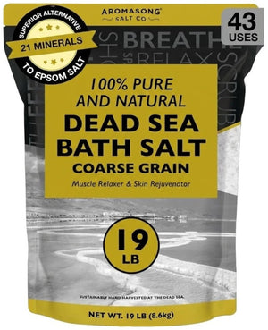 Aromasong Sal de Mar Muerto en baño, textura gruesa para un baño relajante