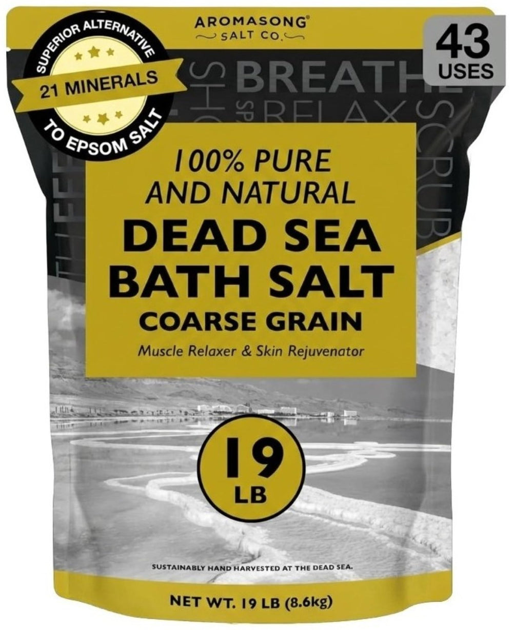 Aromasong Sal de Mar Muerto en baño, textura gruesa para un baño relajante