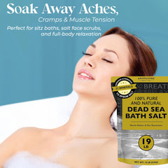 Aromasong Sal de Mar Muerto cierre reutilizable para almacenamiento