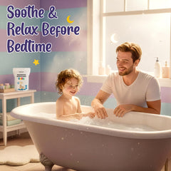 Aromasong sal del Mar Muerto para niños, experiencia de baño calmante.