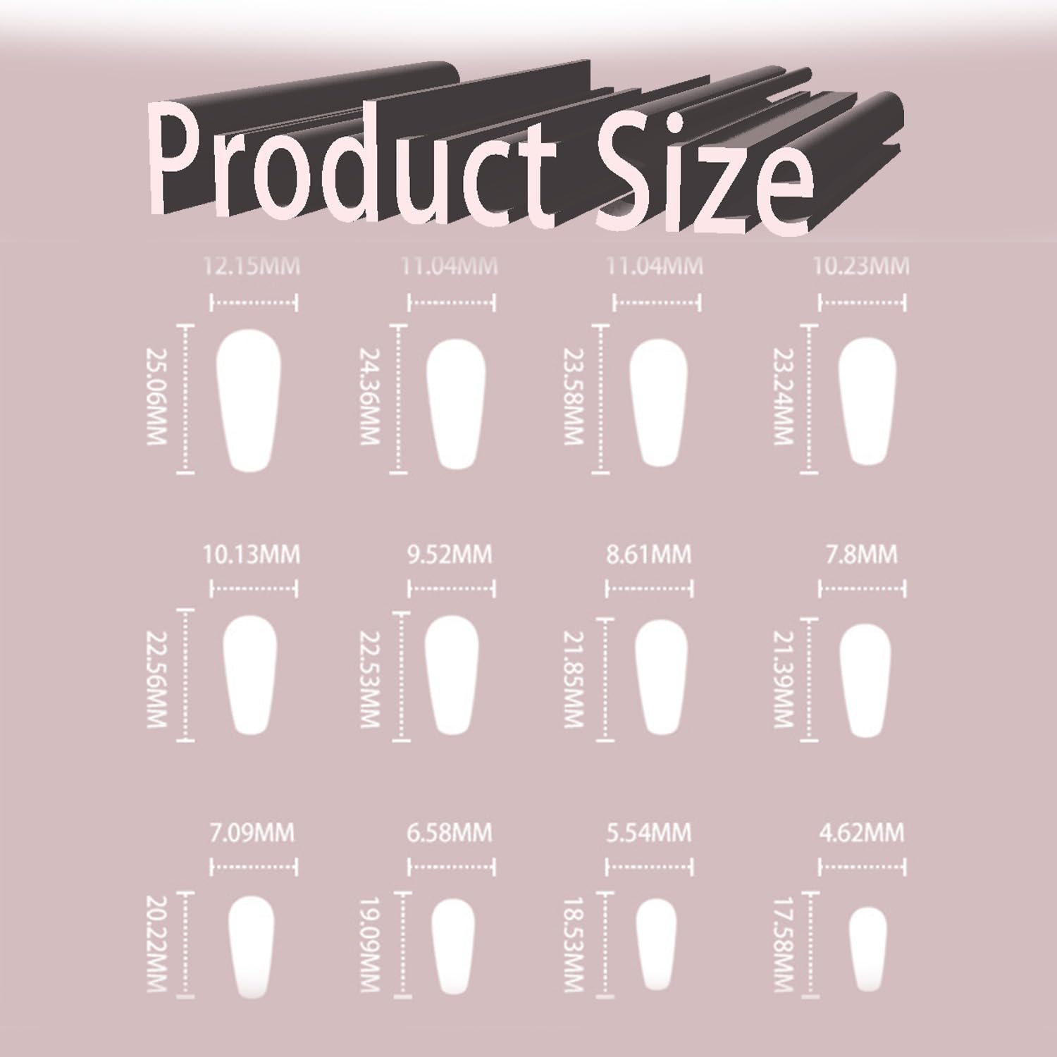 AROVFAM kit de 24 piezas para personalizar uñas.