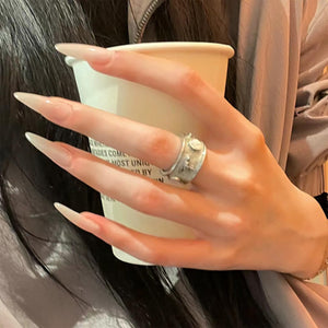 AROVFAM Uñas punta estilete nude, paquete completo para un estilo brillante.