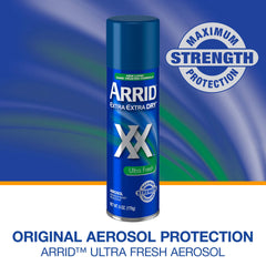 Arrid XX Dry Ultra Fresh en atomizador, aplicación rápida y secado inmediato.