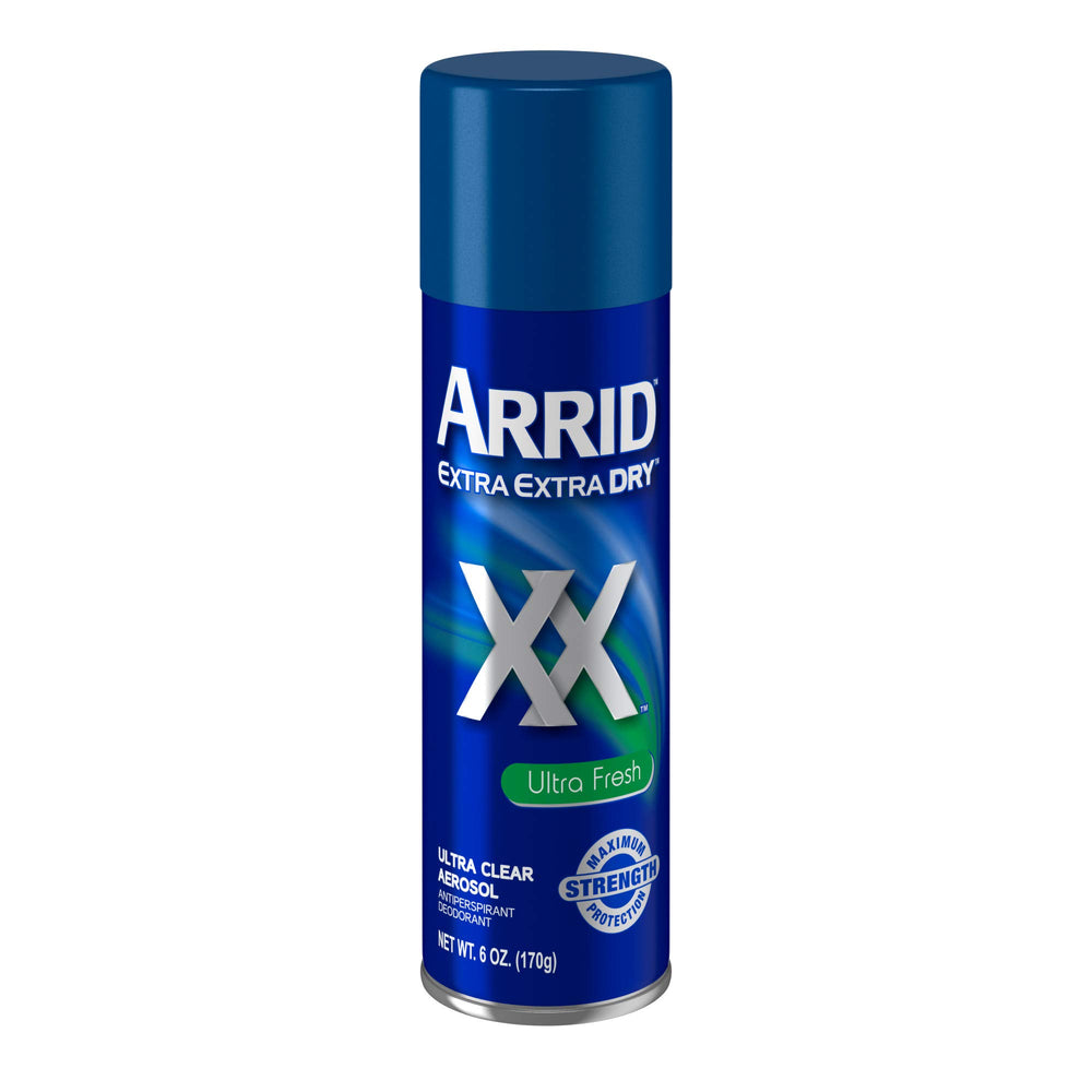 Arrid XX Dry Ultra Fresh en botella, protección duradera y sensación de frescura.