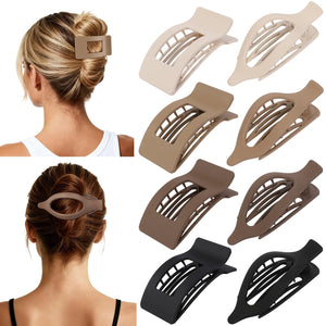 Artchita pinza Frances oval plana, agarre seguro para cabello fino y grueso