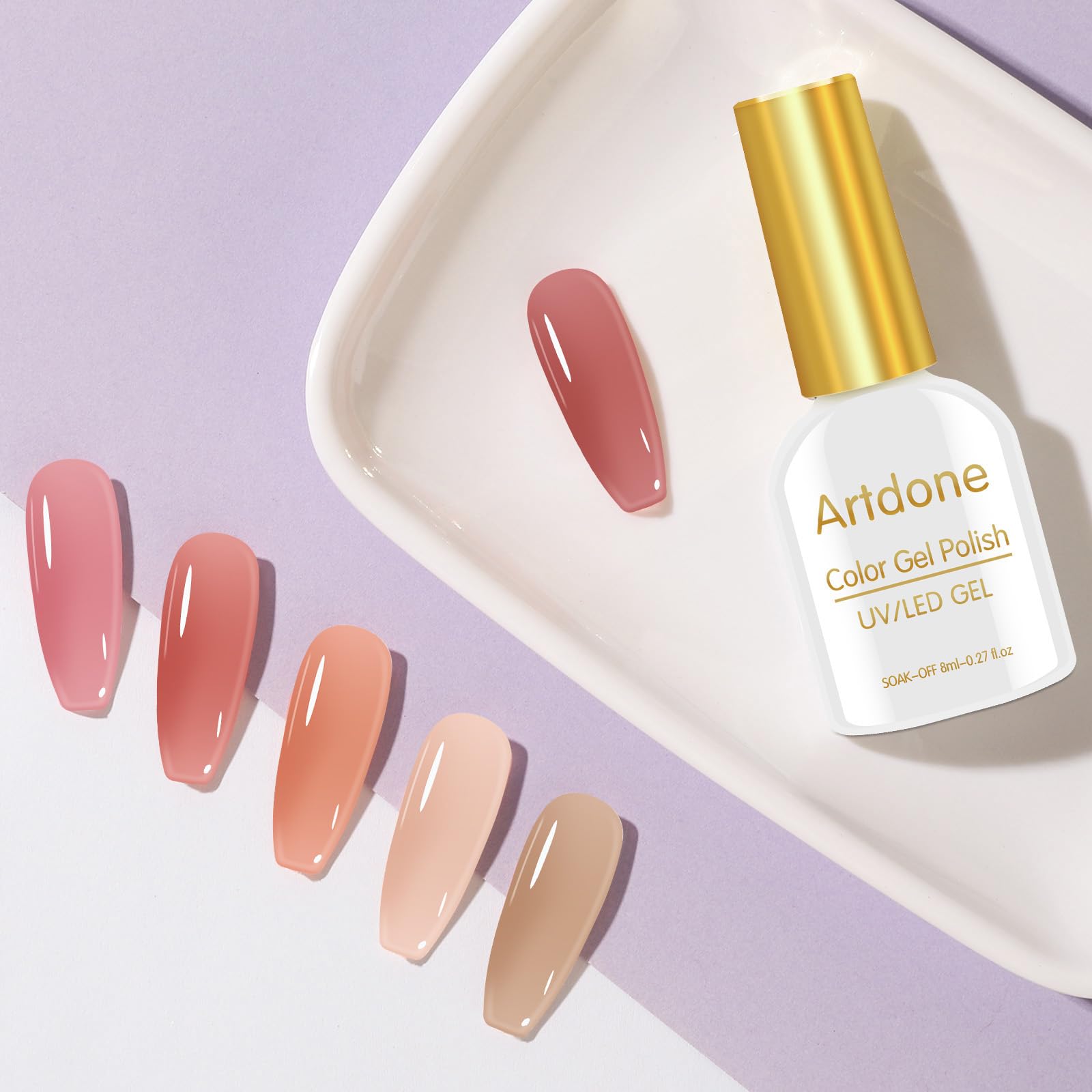 Artdone estuche de gel para manicura en casa, opción práctica y duradera.