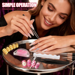 ArtDone herramientas de uñas plástico: juego completo para delinear, pintar y dibujar con precisión.