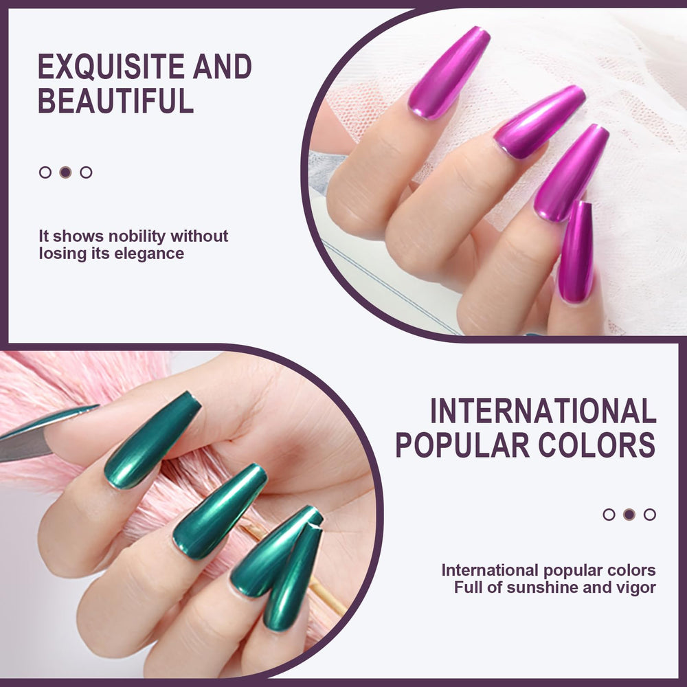 Polvo verde holográfico de Artdone añade efecto iridiscente.