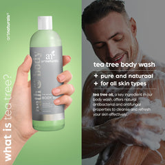 Artnaturals gel de ducha con árbol de té, espuma cremosa para una ducha refrescante.