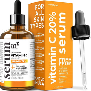 Serum Artnaturals Vitamina C en botella de 30 ml para uso diario.