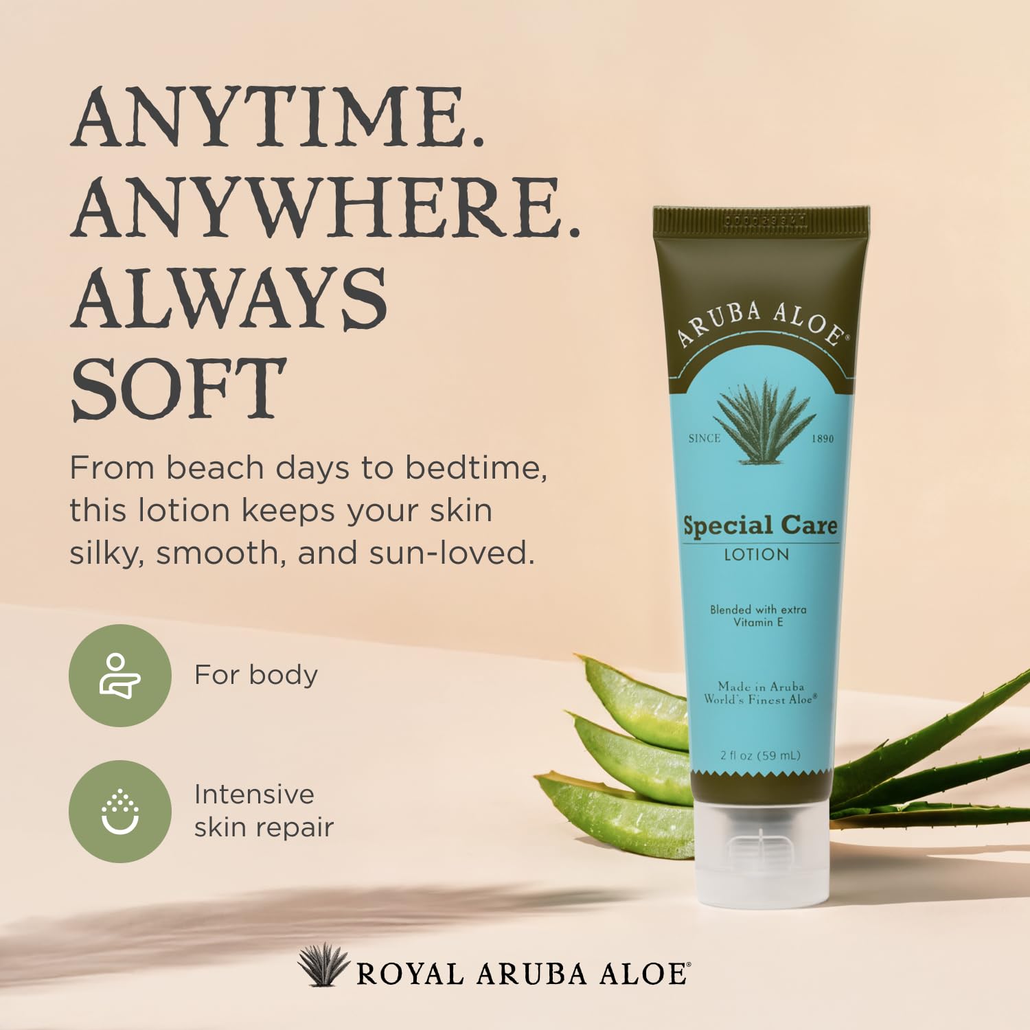 ARUBA ALOE Special Care Lotion, vitamina E para nutrición de la piel.