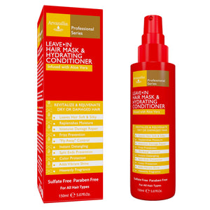 Arvazallia mascarilla sin enjuague en botella para cabello suave y manejable