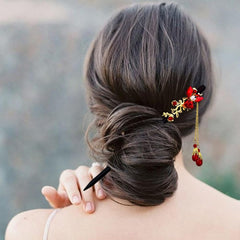 Arvintas accesorio de pelo de madera hecho a mano flor decorativa para uso diario