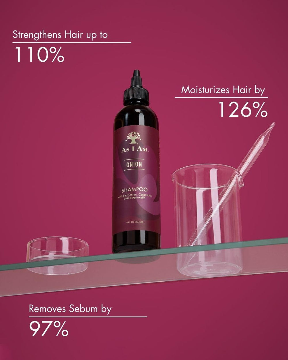 As I Am shampoo cebolla roja, ceramidas para cabello suave e hidratado
