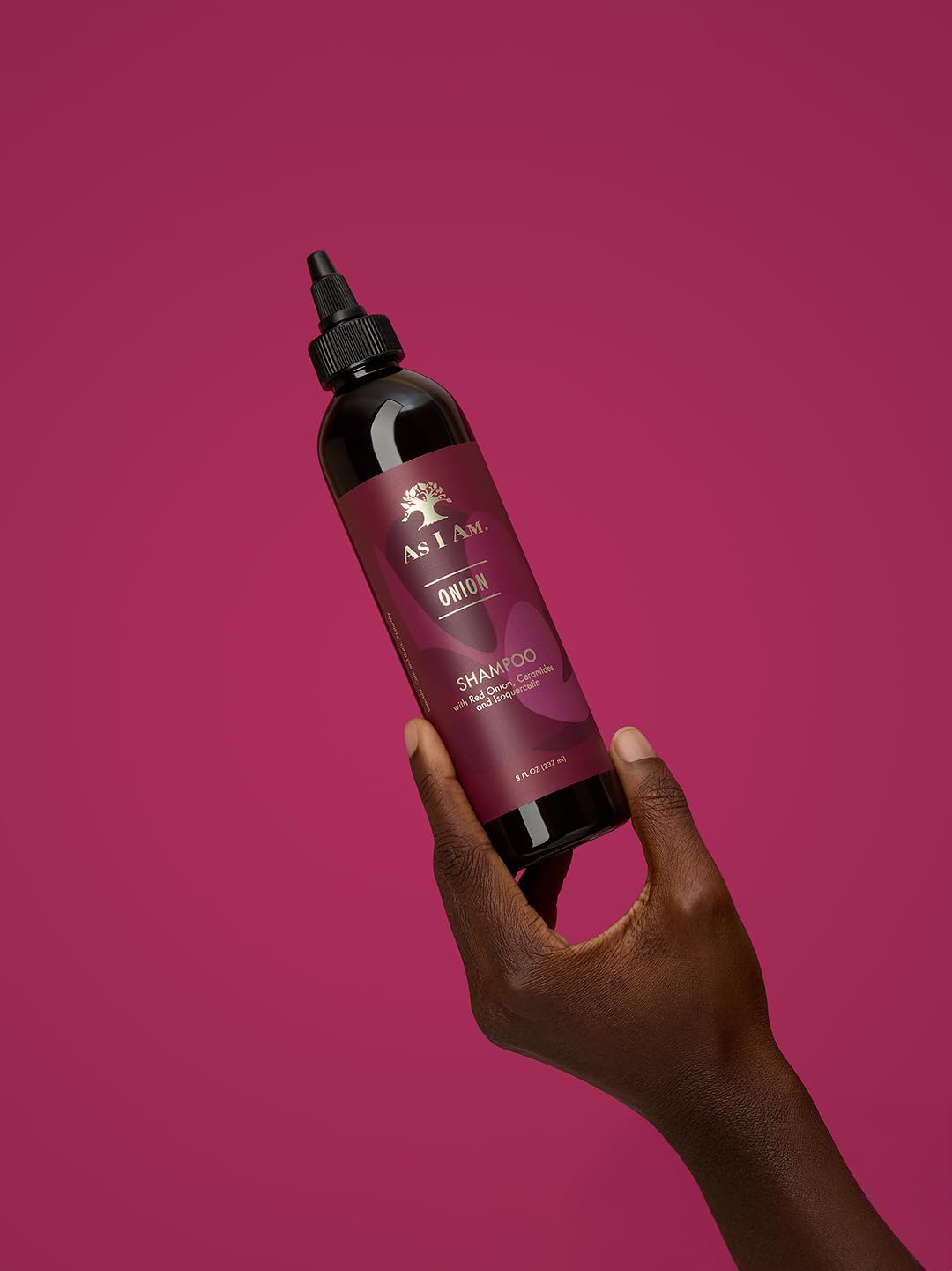 As I Am shampoo, envase con diseño práctico y moderno