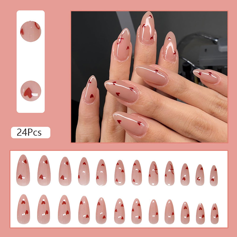 ASABITE kit de 24 uñas, 12 tallas, listo para aplicar.