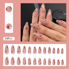 ASABITE kit de 24 uñas, 12 tallas, listo para aplicar.
