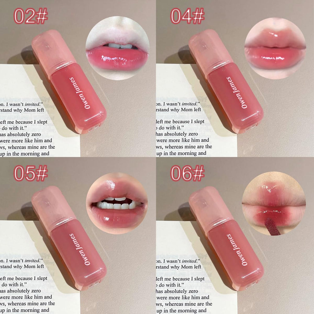 Aseawave acabado espejo en labial para un brillo luminoso.
