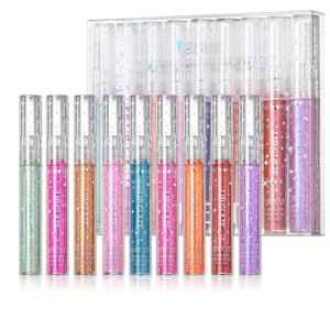 Aseawave brillos labiales para niñas con 9 colores y brillo duradero.